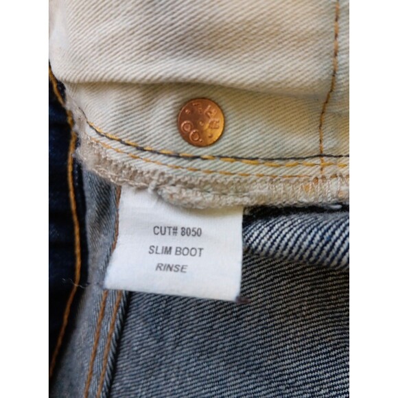 RRL Double RL Japanese Selvedge Jeans 38x32 Rinse Redline Slim Bootcut Buttonfly - Picture 6 of 12